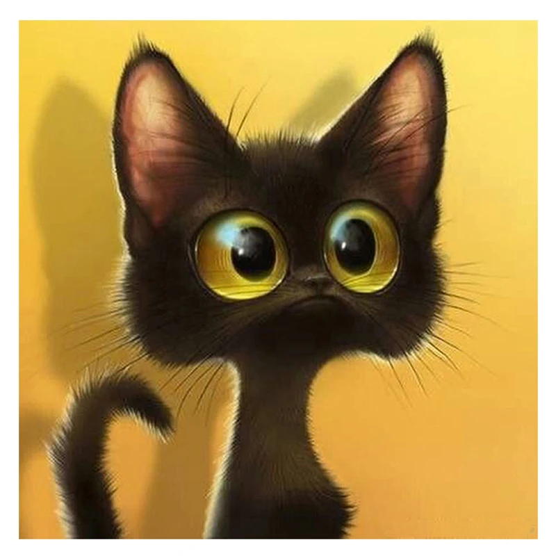 100% DIY 5D Diamond Mosaic Cartoon Cats Handmade Diamond Painting Cross Stitch Kits Diamond christmas Embroidery