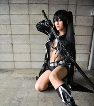 Hot sale BLACK ROCK SHOOTER hair accessories 680g 120cm synthetic hair jewelry for Li Nali cosplay wigs