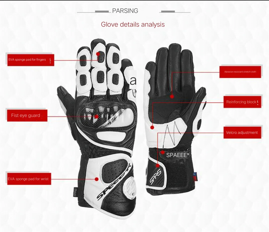 SPRS Гонки на мотоциклах анти-осенние противоскользящие спортивные перчатки для водителя человек четыре сезона анти-осень длинный № 82
