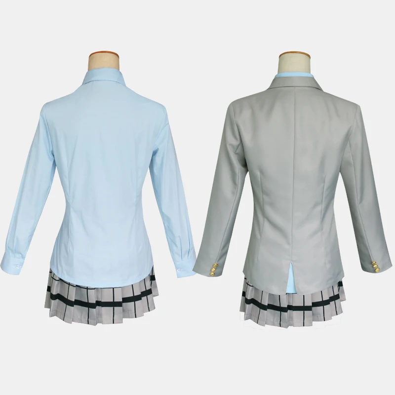 Koop Uw Liggen in April Miyazono Kaori Arima Kousei Cosplay Kostuum Japanse Anime School Uniformen Halloween Pak (Jas + Rok + Tie + s