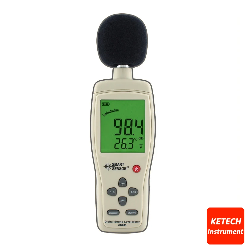 AS824 Digital Sound Level Meter Sound Pressure Level Tester 30130dBin