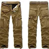 29-40 Plus size Men Cargo Pants Winter Thick Warm Pants Full Length Multi Pocket Casual Military Baggy Tactical Trousers ► Photo 3/6