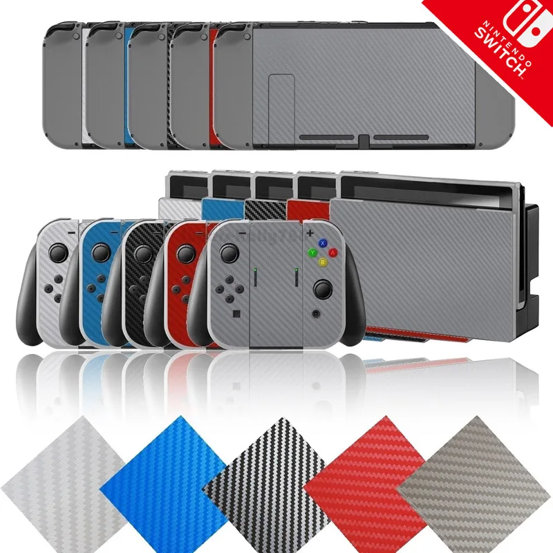 2017 New For Nintendo Switch Carbon Fiber Vinyl Protective Wrap Sticker