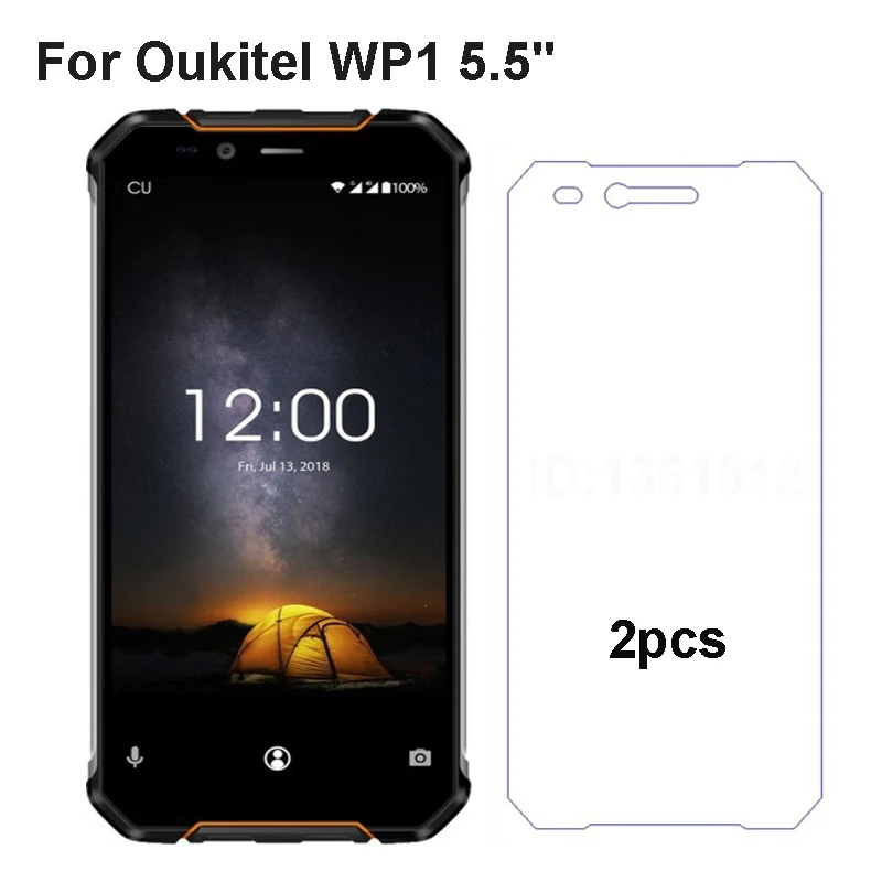 

2PCS Oukitel WP1 Tempered Glass Film Front Protective Replacemant Part For Oukitel WP1 Glass Screen Protector Mobile Phone Film