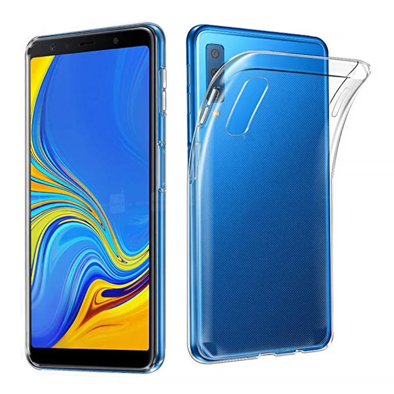 Для Samsung Galaxy A7 2018 A750F SM прозрачный Ультратонкий Мягкий ТПУ силиконовый чехол