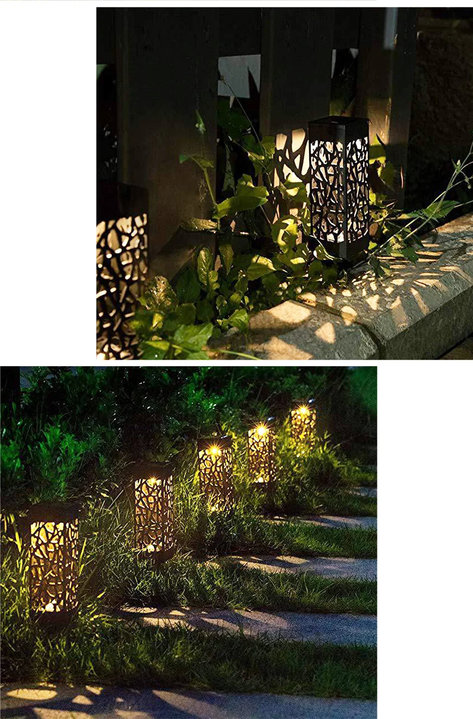 Водонепроницаемый светодиодный садовый светильник на солнечной батарее для наружного двора, уличного пейзажа, лампа на солнечной батарее, украшение, дорожка, освещение с шипами