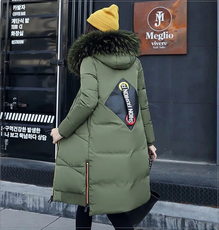 2017 New winter coat women long jacket Collar Hooded Woman Parka Womens cotton padded Coats Thick Jacket+8