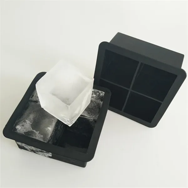 Small 4 cubes square Four lattice Silicone Ice Ball Maker Mold Silica gel ice lattice