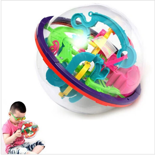 3D Magical Intellect Maze Ball Kids Amazing Balance Logic Ability Toys Learning & Educational IQ Trainer Game For Children