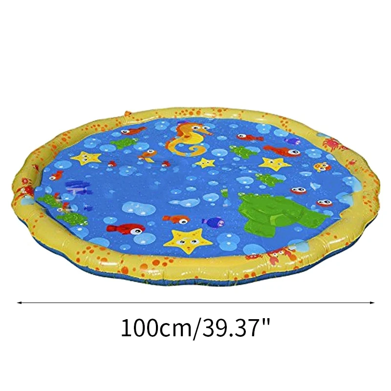 ПВХ детские надувные брызги для воды, летние детские надувные травяные игрушки, открытый Летающий блюдце, водяной игровой коврик, детские игровые коврики