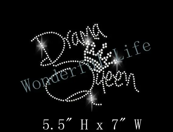 Free Shipping hot selling Drama Queen Rhinestone Transfer Iron On Bling - Image Tiara Rhinestones | Дом и сад