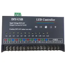DIY-USB светодиодный контроллер 12 способов автономного программирования RGB светодиодный контроллер DC5-24V программируемый контроллер RGB светодиодный контроллер