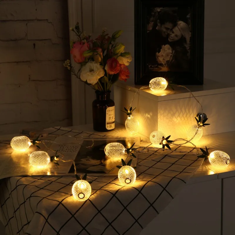 

Pineapple Led Lamp String Decor For Tree Fruit Battery Box Wall Hanging Ornaments Party Wedding Home Decoration Accessories