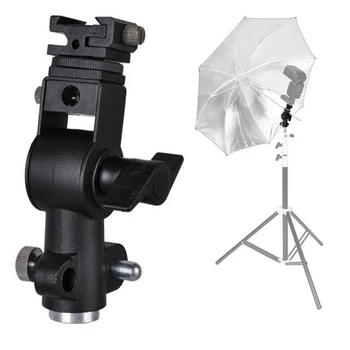 

D-Type Flash Bracket Hot Shoe Flash Stand Umbrella Light Holder Mount for Camera Flash Light Stand Photo Studio Accessories