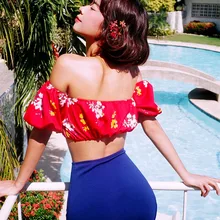 Двойка купальник сексуальный купальник для женщин комплект бикини высокая талия для похудения ванный пляжная