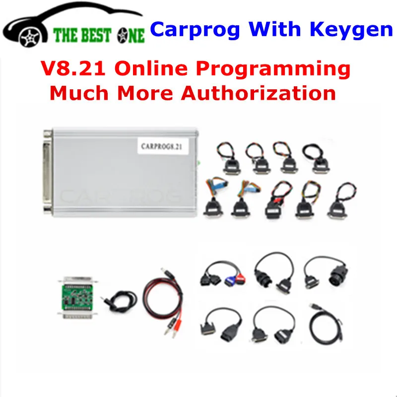 

DHL Free Keygen Gift Carprog V8.21 / V10.05 Online Programmer Car Prog 8.21 Add More Authorization Full Adapters Car Repair Tool