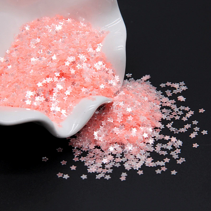 

Transparent Sequin Pink 3mm Star Glitter Ultra Thin Loose Sequins Paillettes for DIY Craft Manicure Nail Beauty Stickers 10/20g