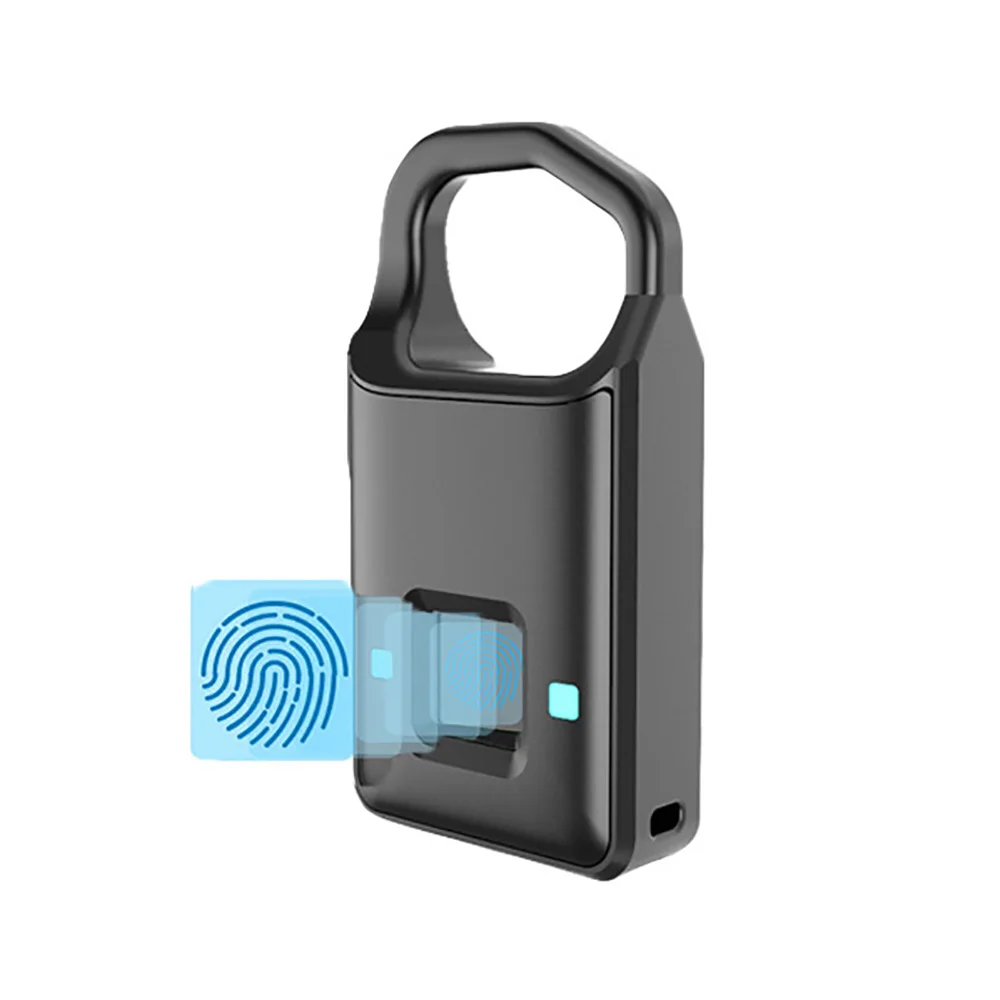 

Fingerprint smart lock USB rechargeable keyless lock padlock quick unlock ecurity Padlock Luggage Case Lock