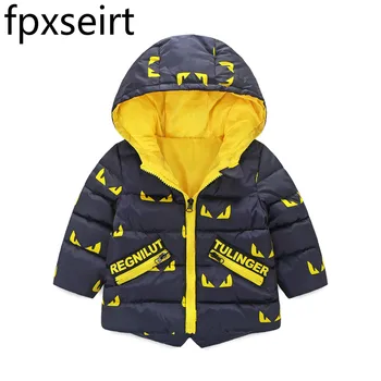 

Winter Kids Boy Jacket Cotton Outerwear Baby Boy Padded Jacket Children Winter-Clothing Hooded Kids Coat Warm Hooded Jacket