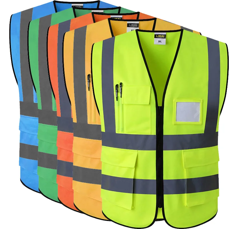 Светоотражающий жилет с логотипом Hi vis рабочая одежда|safety vest reflective|reflective vestsafety |
