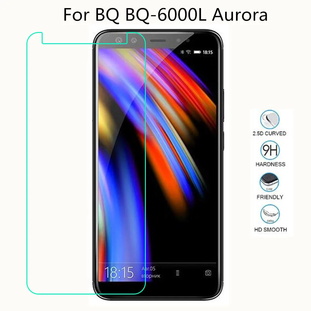 2 шт смартфон из закаленного стекла для BQ BQ-6000L Aurora 9H Взрывозащищенная защитная пленка для экрана Защитная крышка для телефона