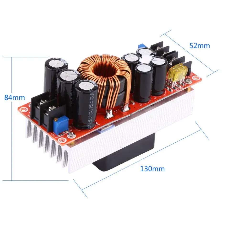 1500 Вт 30А DC-DC повышающий преобразователь Повышающий Модуль DC10-60V до DC12-90V с охлаждающим вентилятором