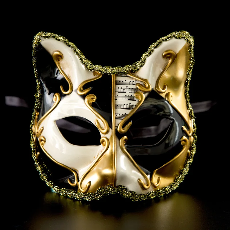 Creative Fashion Charm Note Venetian Kitten Lace Mask Children Party Masquerade Cat Cosplay Mask