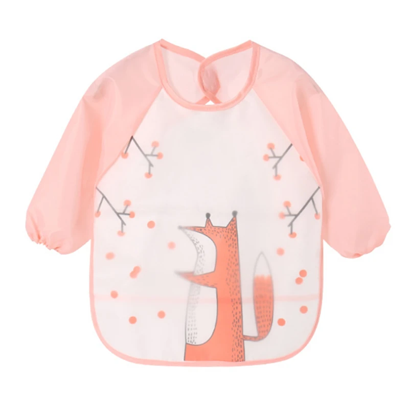 

Baby Bibs Waterproof Long Sleeve Apron Children Feeding Smock Bib Burp Clothes Soft Eat Toddler Baberos Bavoir Clothing Cute