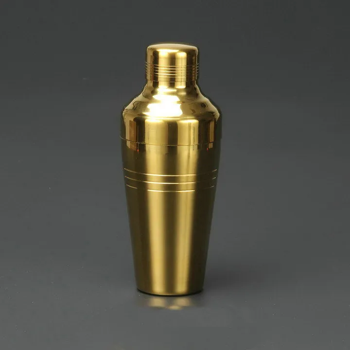 410ML Plated Japanese design silver gold cocktail shaker set flask