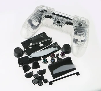 

by dhl 20sets Wireless Game Controller Gamepad Shell Case Transparent Cover +Button Tool for ps4 jds 001 011 jdm 001