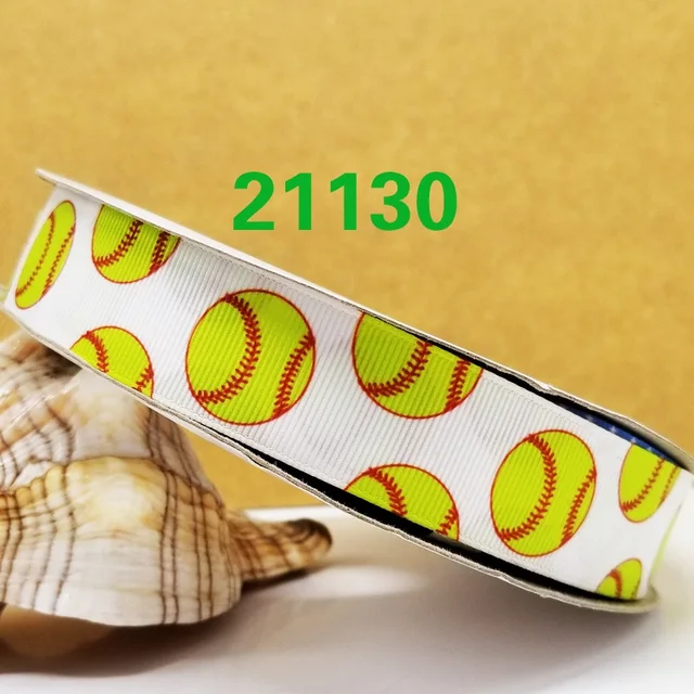 Free shipping 50 yard softball printed grosgrain ribbon 21130in