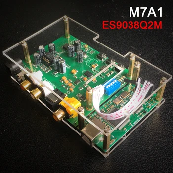 

HIFI College M7A1 MINI HIFI ES9038Q2M DSD I2S SPIDF decoder board amanero USB DAC audio headphone amplifier