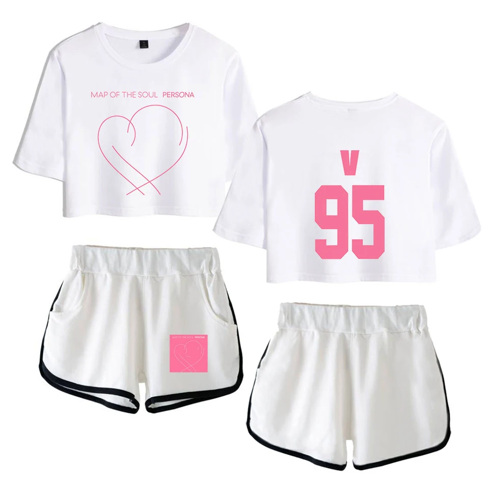 BTS Crop Top + Shorts (Two-Piece Outerwear)