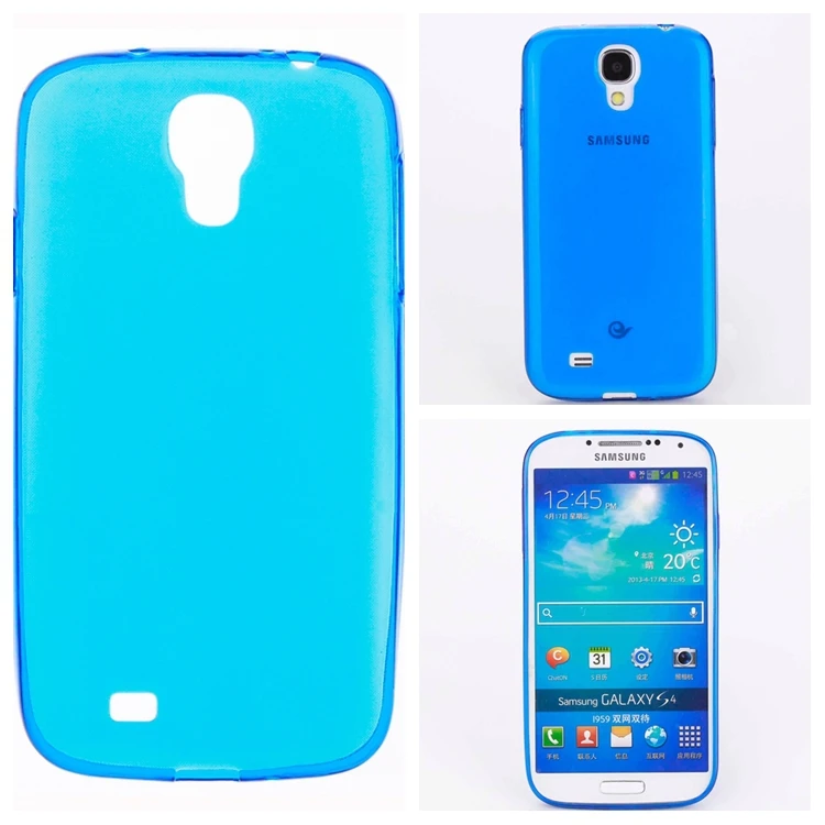 2015 High Quality TPU Pure Color Transparent Jelly Rubber Gel Soft Case for Samsung Galaxy S4 i9190 |