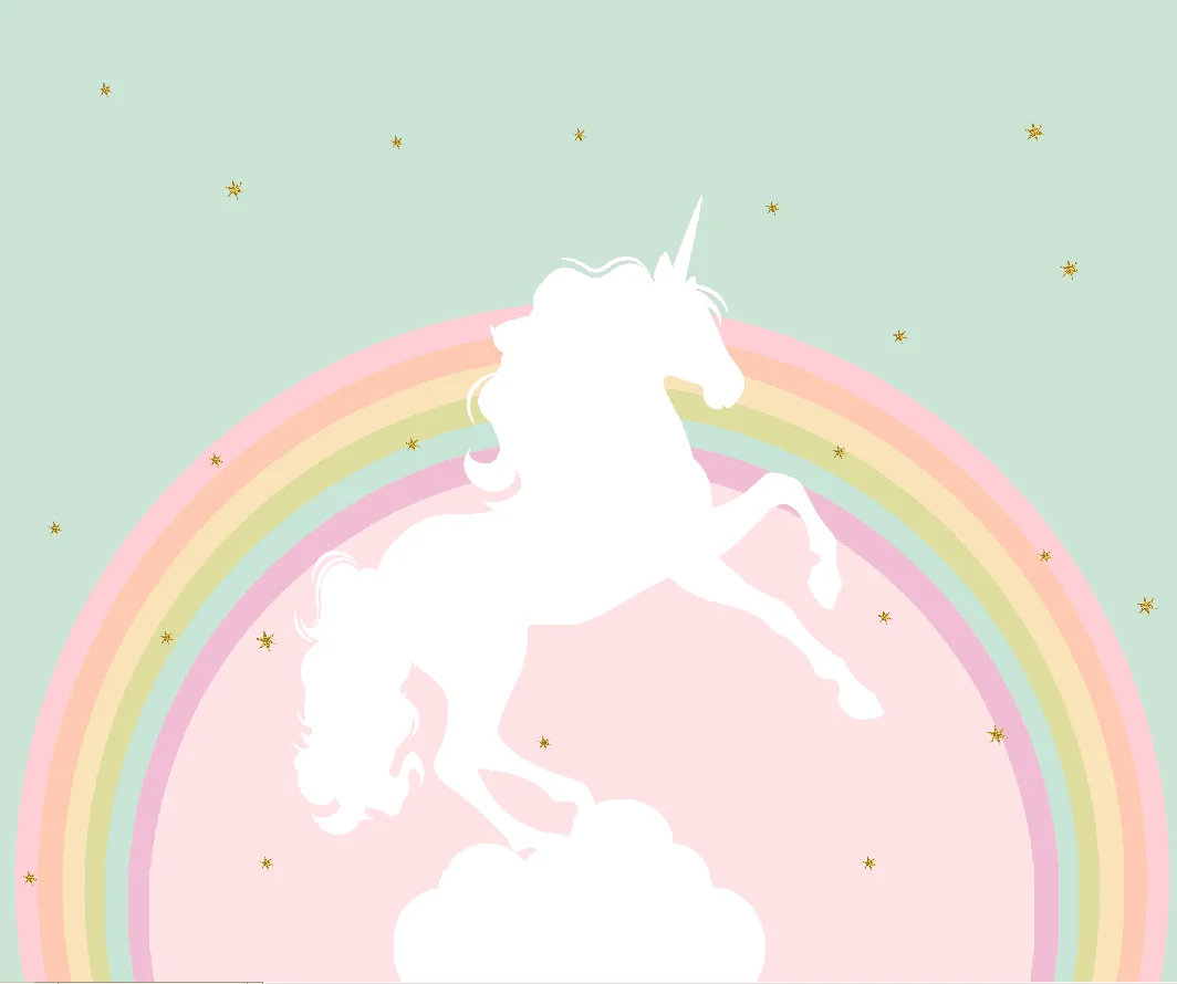 Unicorn birthday party backrop, dessert table banner photography backdrop,unicorn baby shower dector banner photo backdropsW-334