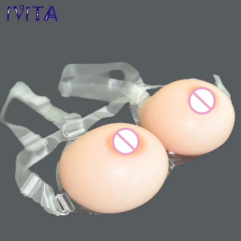 2800g/Pair Professional Artificial Breasts With Shoulder Straps Silicone Boobs For Crossdresser Drag Queen Size A~K Cup