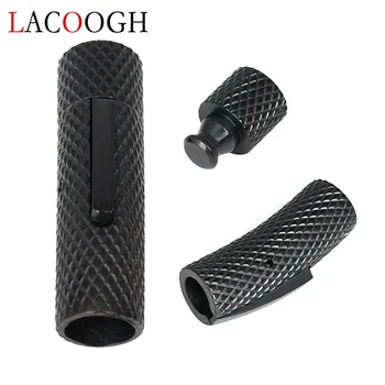 

Wholesale Fashion Black Magnetic Buckles Stainless Steel Clasps Connectors Fit 6mm Leather Rope Cord for DIY Bracelets End Clasp
