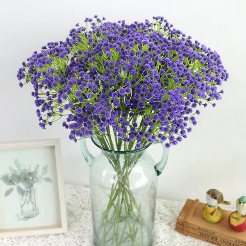 JAROWN Simulation Gypsophila Flower Branch Artificial Wedding Decorative DIY Silk Fake Flower Home Party Feast Decor Flores  (3)