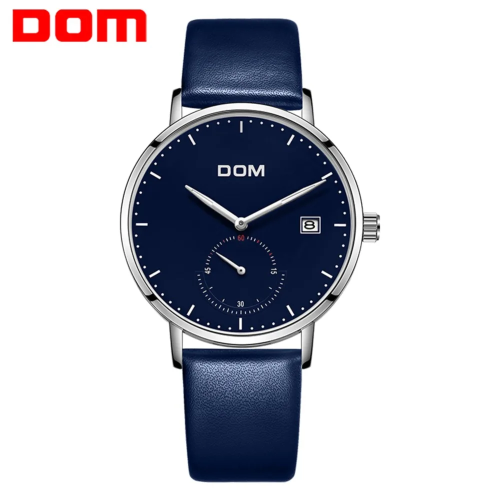 

DOM Men Watch Luxury Stylish Sport Waterproof Quartz Male Watches Luminous Minimalist Leather Watches Relojes Hombre Hot M-307