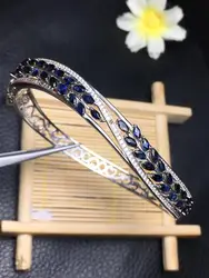 Последний дизайн натурального сапфира Браслет высокого класса ювелирные изделия Монополия 925 серебро носить идеальный эффект