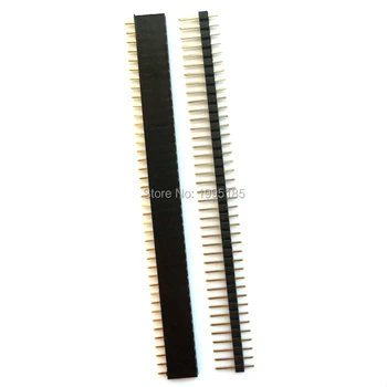 

New 10 Pairs 40 Pin 2.54mm Male & Female SIL Header Socket Row Strip PCB Connector Hot Sale Product