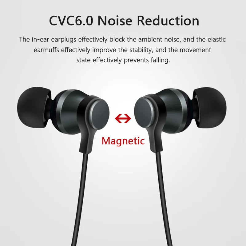 Vchicsoar Sports Bluetooth Earphones Wireless Headphones Stereo Bluetooth 4.2 Headset Support TF Card MP3 with Mic for Phone    