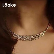 Loake The New Choker Necklace Gold Color Vintage Necklace Rhinestone Boho Chocker Party Accessiories For Women Gift