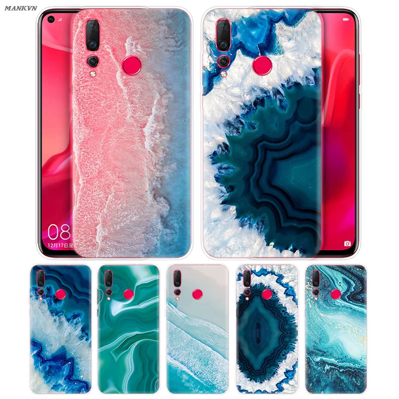 

Turquoise Stone Marble Print Case for Huawei Honor 10i 8S 8A 8C 8X 10 9 Y9 Y7 Y6 Y5 Play Lite 2018 2019 Silicone Cover Fundas