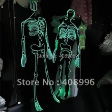 El светящийся скелет человека костюмы для производительности/Light-Up/EL искусственный Скелет 01