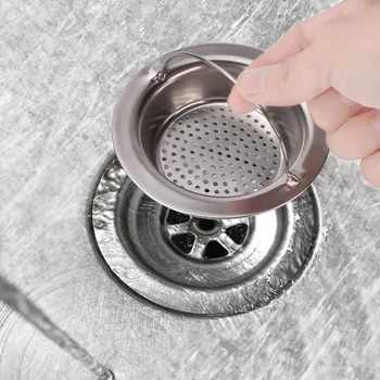 

Stainless Steel Sink Strainer,Shower Plug Hole Hair Drain Catcher for Bath Kitchen Bathroom
