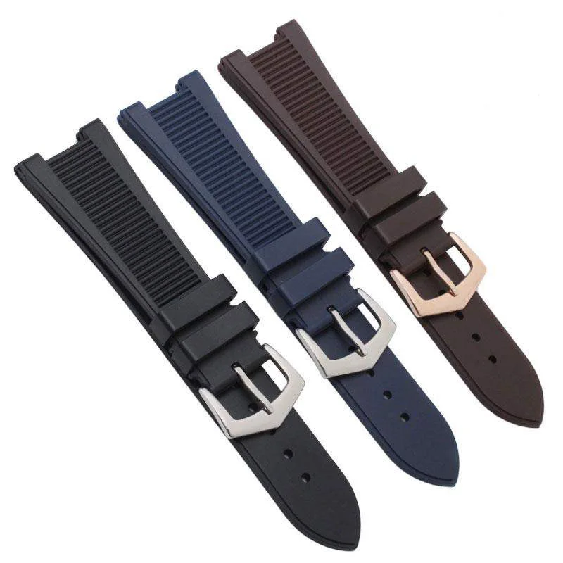 

shengmeirui FOR PP NAUTILUS Watches Watchband Silicone Rubber Bands 5711 5712 7010G Wristwatch Band Sports Watch Straps 25*13MM