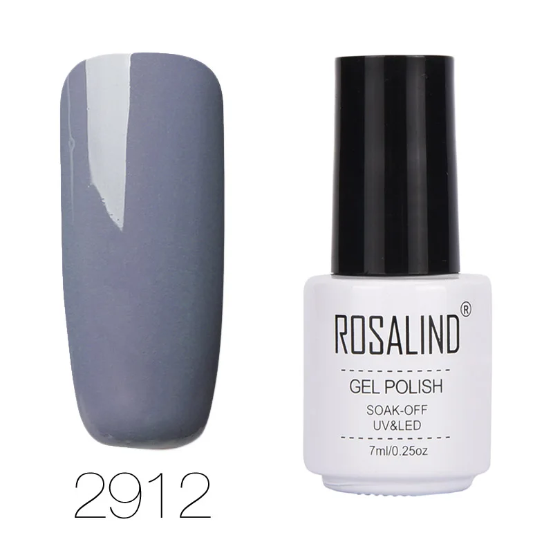 ROSALIND 7 мл чистый цвет серии набор гель-лаков для ногтей для маникюра замочить от ногтей белый флакон длительного действия гель-лаки праймер - Цвет: 2912