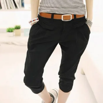 

New 2018 Spring Autumn Women's Pant Casual Cropped Trousers /Pants &Capris Harem Pants Women Overall Fashion Students Pants