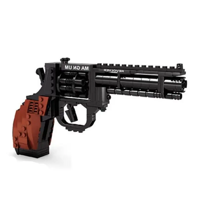 300Pcs Gun SWAT Magnum Revolver Pistol Power GUN Weapon Arms Model Toy Bricks Building Blocks Toys for Children
